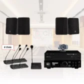 Hệ Thống Âm Thanh Phòng Họp Trực Tuyến RCF 70-90m2 (RCF MR 40T, MMS 3405P, MMS 3404D, DMA 82, MMU 3100, MAXHUB UC W31)