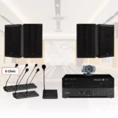 Hệ thống âm thanh phòng họp trực tuyến RCF 80-120m (RCF Compact M08, RCF DMA 504, MMS 3405P, MMU 3100,…)